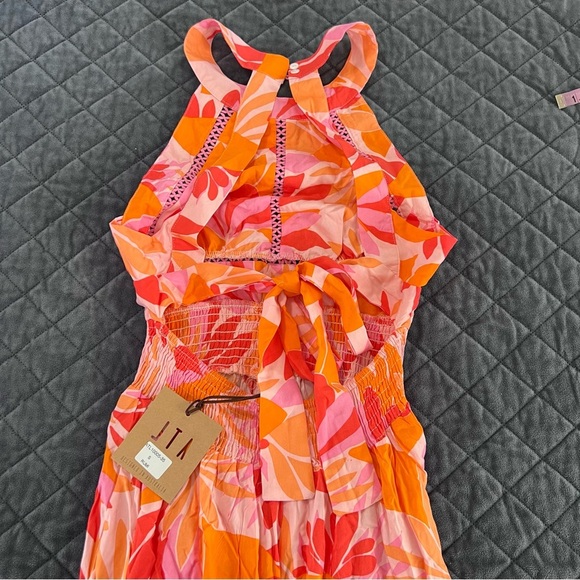 Abel The Label Maxi Dress Women’s Small Anthropologie Floral Slit Rumi B24 - Picture 9 of 12